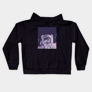 Purple retro astronaut Kids Hoodie